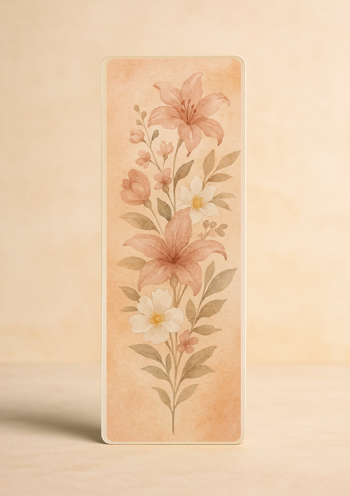 Flower Lesezeichen – „Blossom Splendor Apricot"